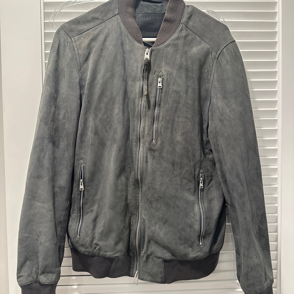 All Saints Charcoal Bomber Jacket